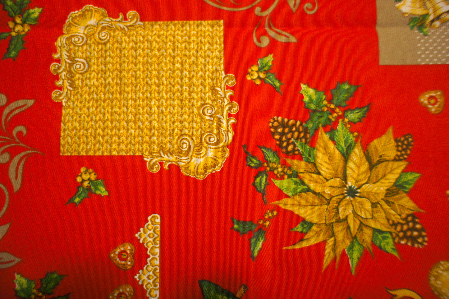 Mantel de Mesa Navideño Rojo