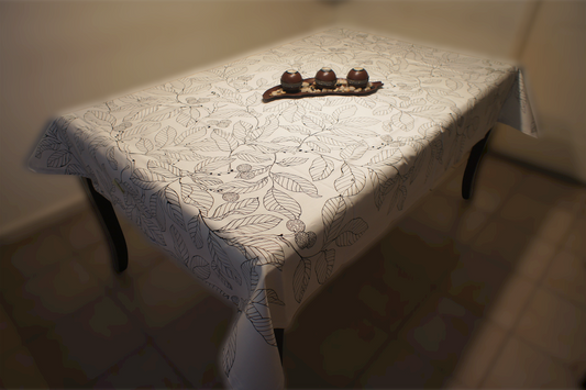Mantel de Mesa Blanco y Negro