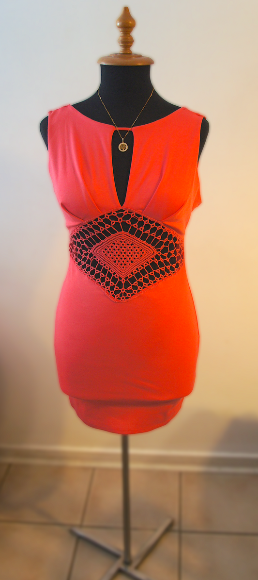 Vestido Corto Salmón